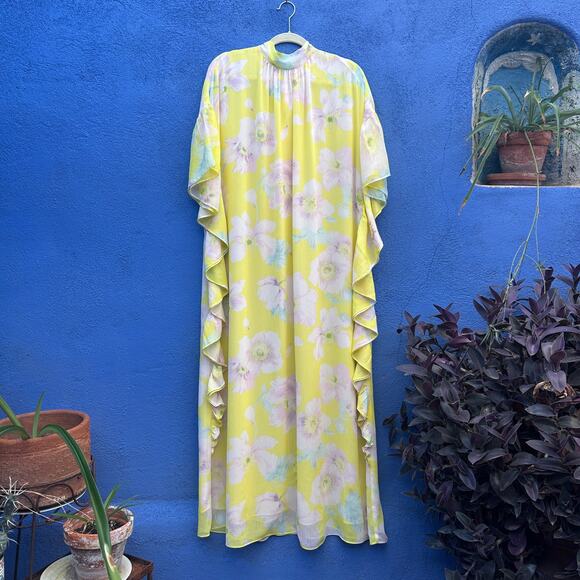 h&m yellow floral maxi dress - Picture 1 of 7